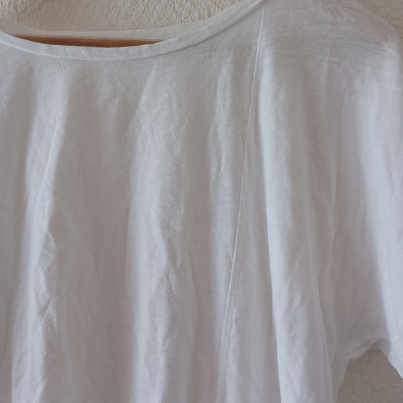 Eileen Fisher organic cotton tie-front tee (L) - Picture 3 of 5
